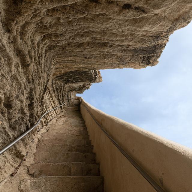 Escalier Roy Aragon Marches Falaises Bonifacio