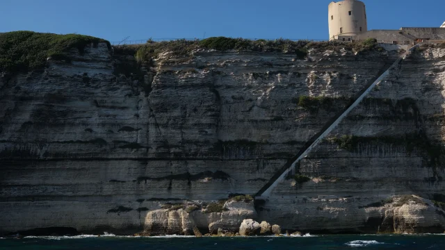 Escalier Roy Aragon Vue Mer Bonifacio