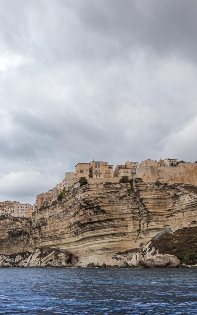 Falaises Citadelle Ciel Gris Automne Bonifacio