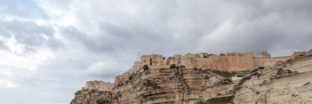 Falaises Citadelle Ciel Gris Automne Bonifacio