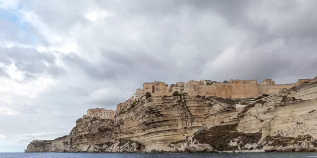 Falaises Citadelle Ciel Gris Automne Bonifacio