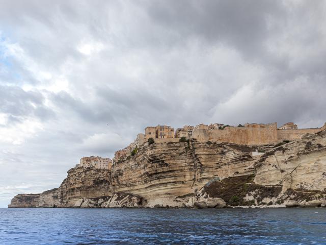 Falaises Citadelle Ciel Gris Automne Bonifacio