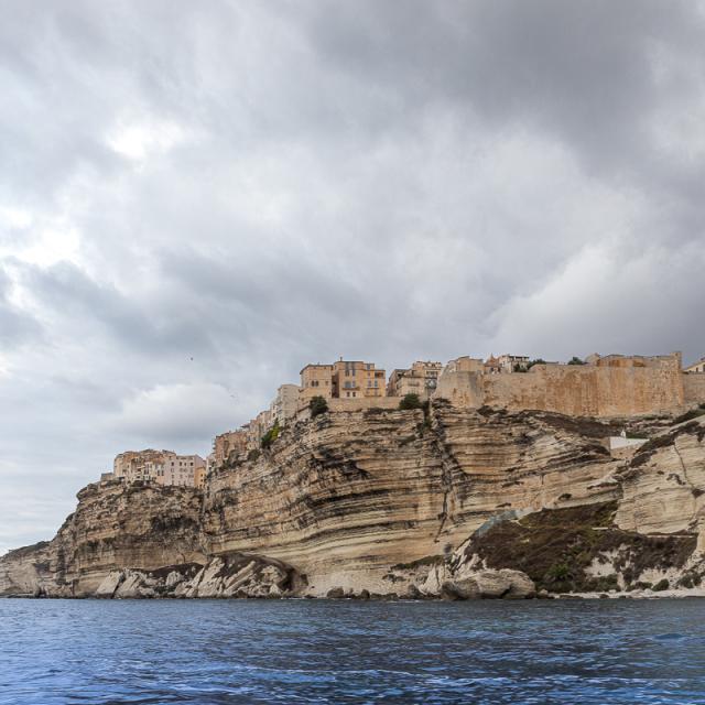 Falaises Citadelle Ciel Gris Automne Bonifacio