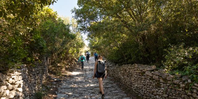 Marcheurs Sentier Strada Vecia Bonifacio