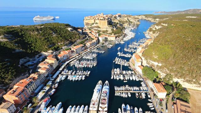 Vue Aerienne Port Citadelle Goulet Bonifacio