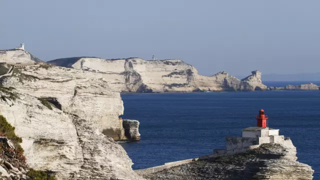 Oec Vue Falaises Phare Madonetta Strada Vecia Bonifacio