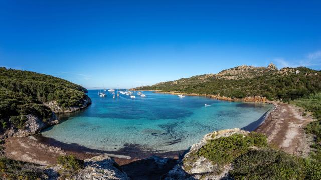 Plage Paragan Vue Panorama Bonifacio