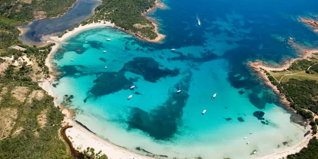 Plage Rondinara Vue Arienne Bonifacio