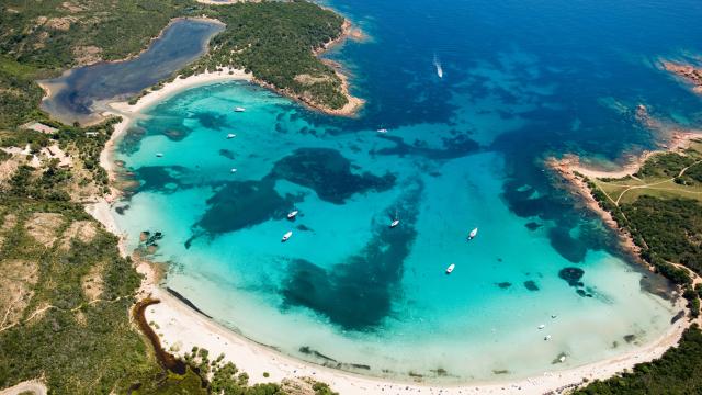 Plage Rondinara Vue Arienne Bonifacio