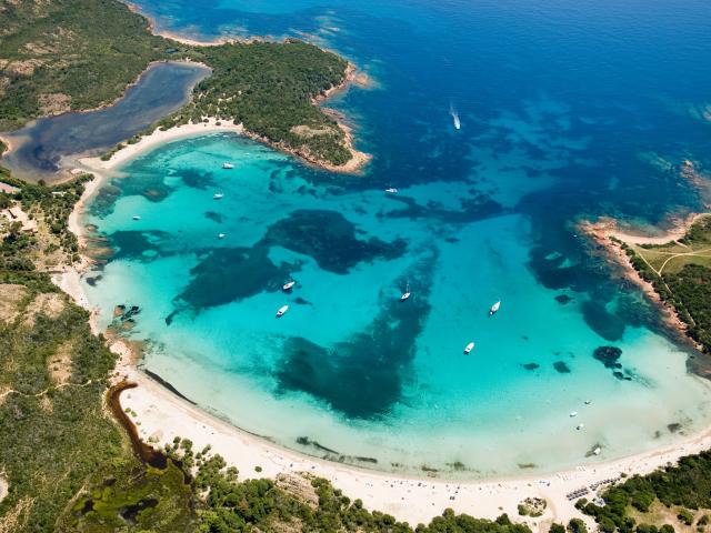 Plage Rondinara Vue Arienne Bonifacio