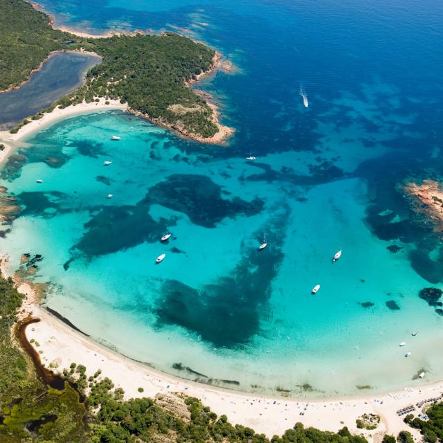 Plage Rondinara Vue Arienne Bonifacio