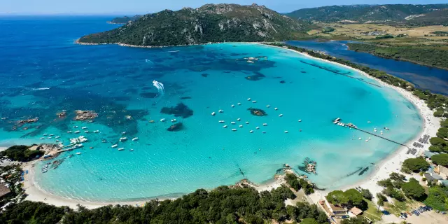 Plage Santa Giulia Vue Aerienne Porto Vecchio Sud Corse