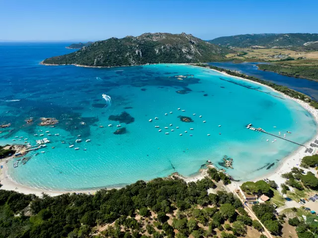 Plage Santa Giulia Vue Aerienne Porto Vecchio Sud Corse