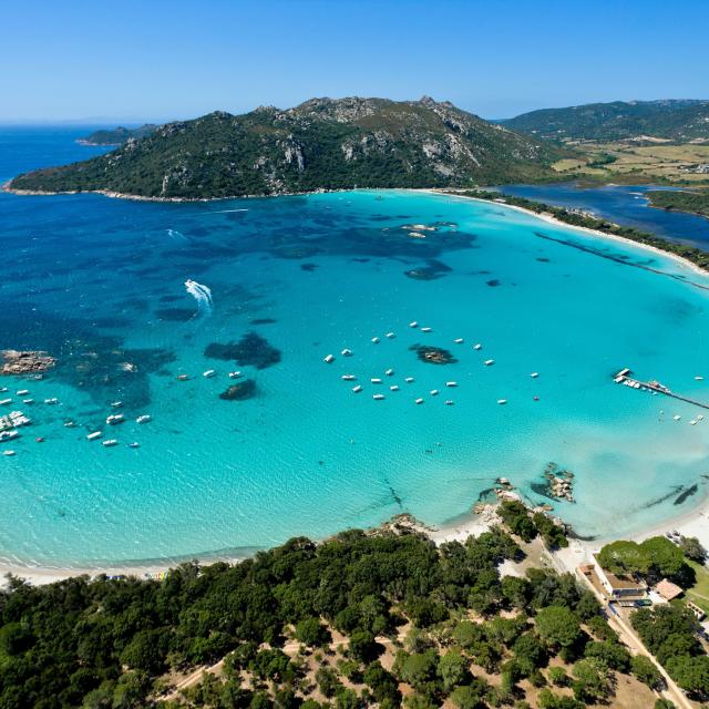 Plage Santa Giulia Vue Aerienne Porto Vecchio Sud Corse