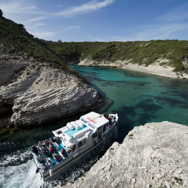 Balade Mer Visiteurs Bateau Fazzio Bonifacio