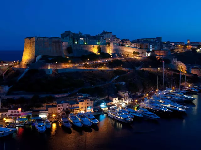 Marina Nuit Yacht Lumieres Bonifacio