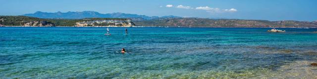 Plage Sant Amanza Nageuse Paddle Bonifacio