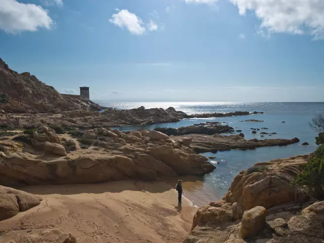 Visiteur Balade Phare Fenu Crique Bonifacio